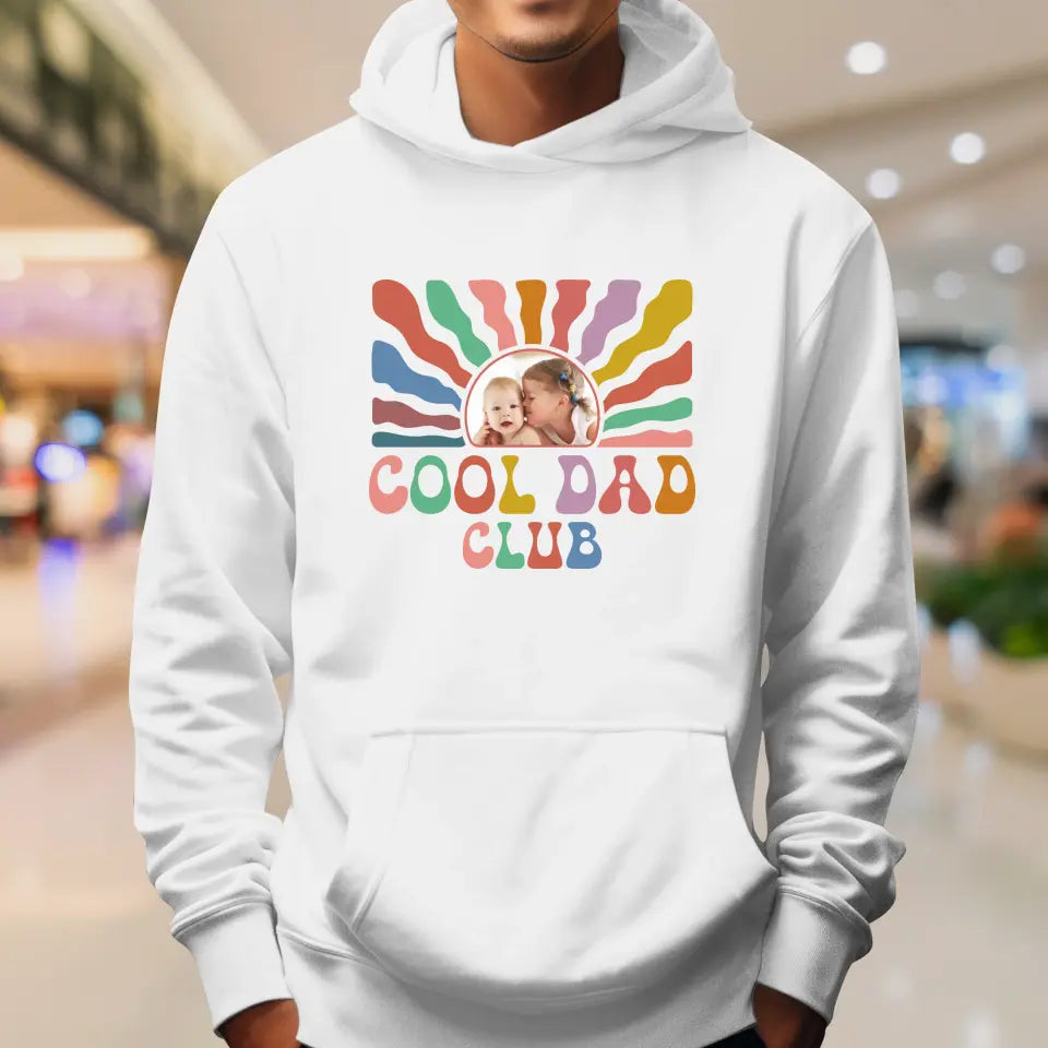 Cool Dad Club - Custom Photo - Personalized Gifts For Dad - T-Shirt