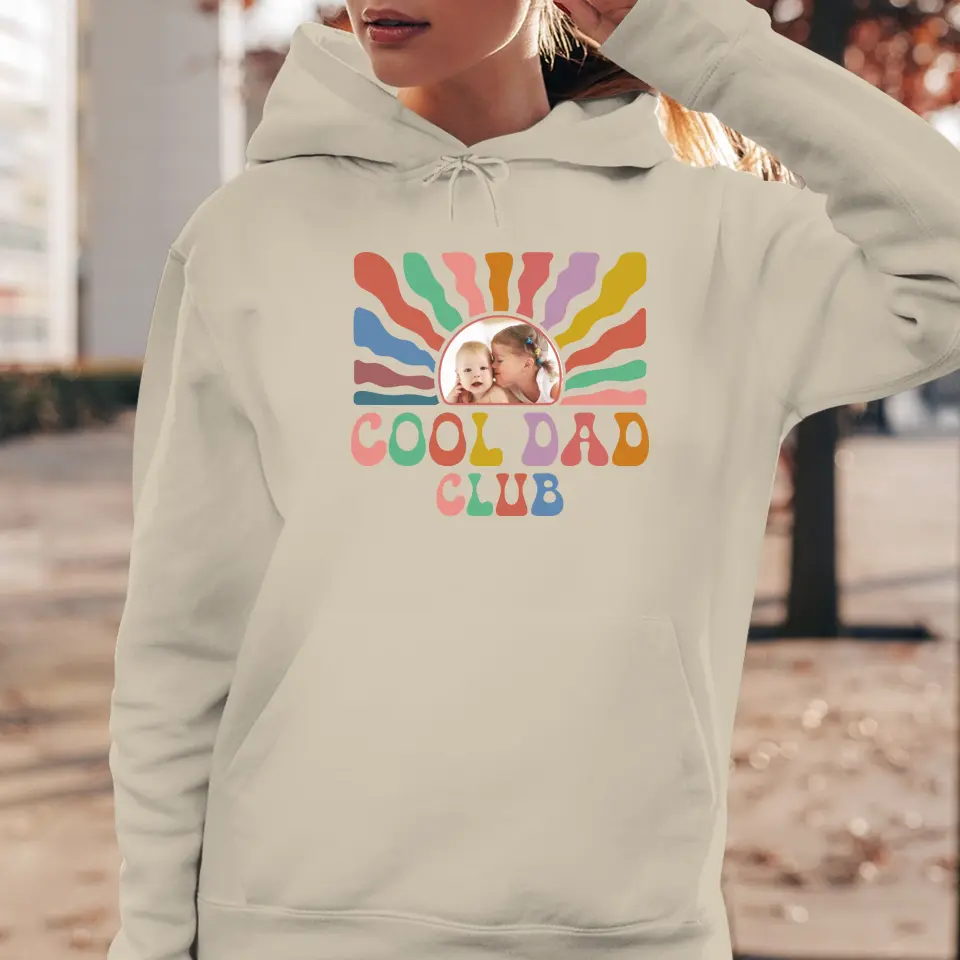 Cool Dad Club - Custom Photo - Personalized Gifts For Dad - Sweater