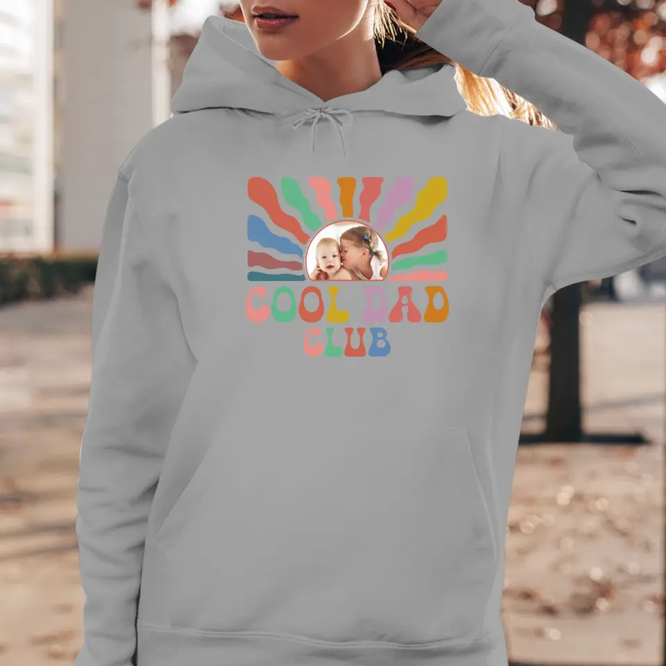 Cool Dad Club - Custom Photo - Personalized Gifts For Dad - Sweater