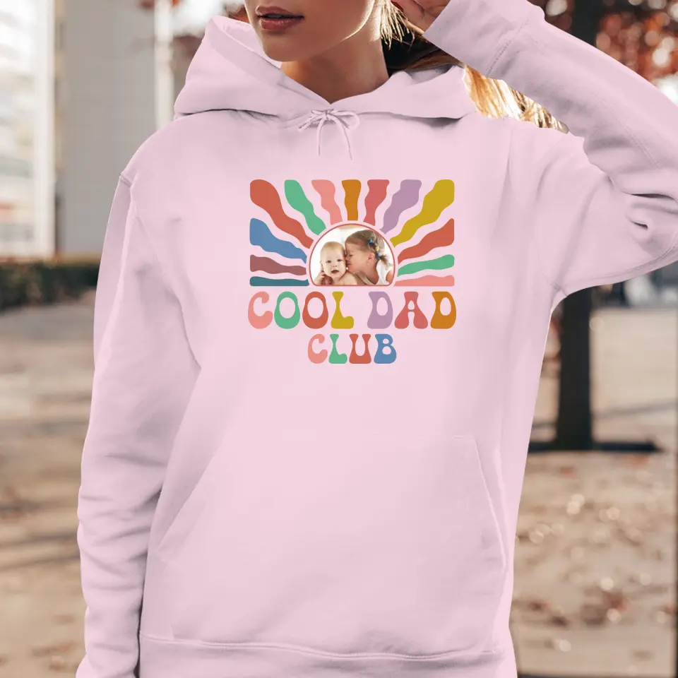 Cool Dad Club - Custom Photo - Personalized Gifts For Dad - Sweater