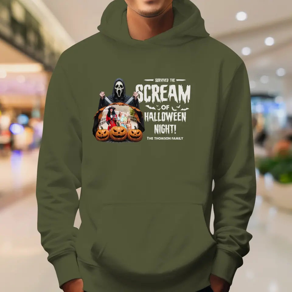 Survived The Scream - Custom Photo - Personalized Gifts For Family - T-shirt