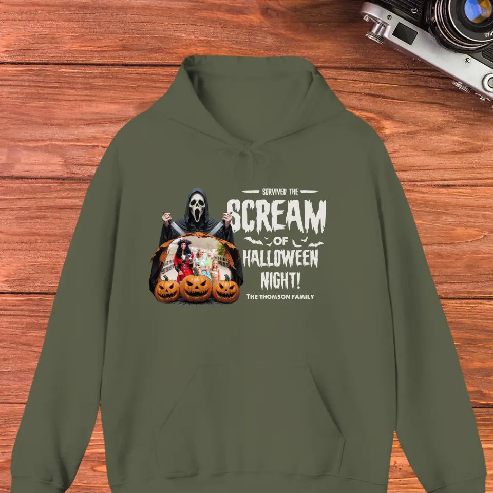 Survived The Scream - Custom Photo - Personalized Gifts For Family - T-shirt