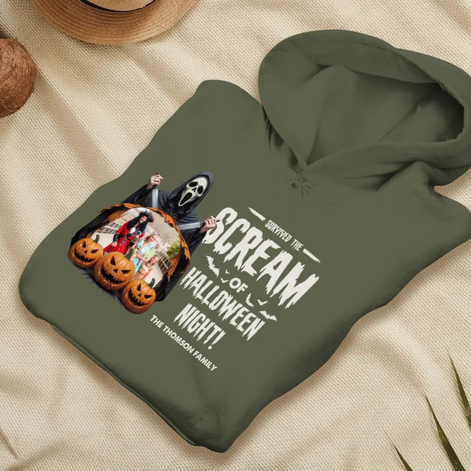 Survived The Scream - Custom Photo - Personalized Gifts For Family - T-shirt