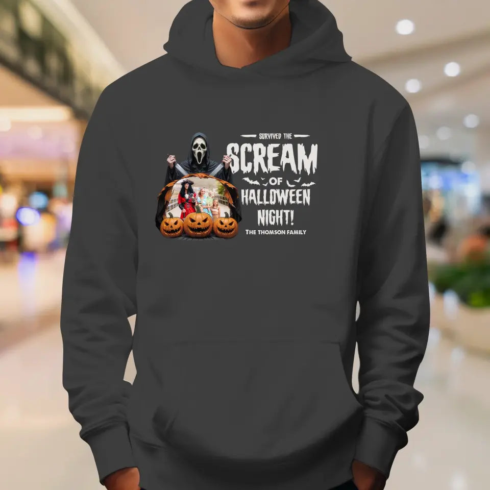 Survived The Scream - Custom Photo - Personalized Gifts For Family - T-shirt