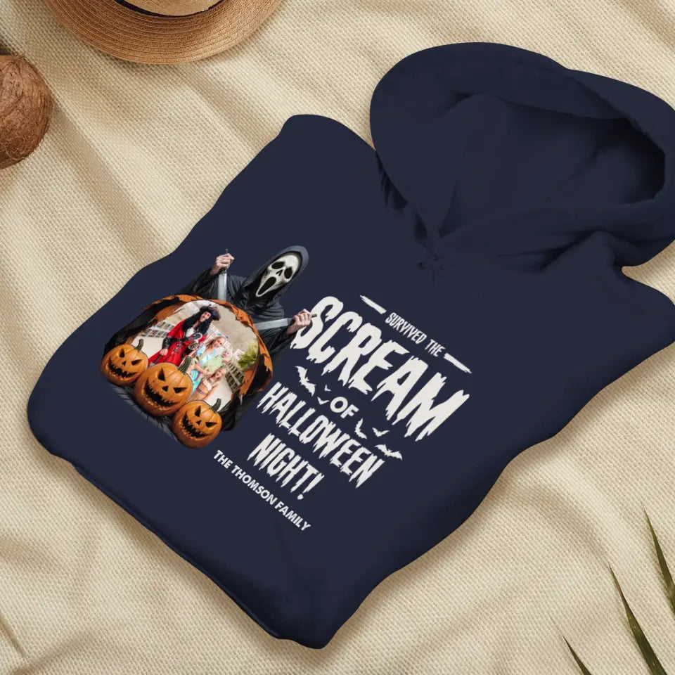 Survived The Scream - Custom Photo - Personalized Gifts For Family - T-shirt