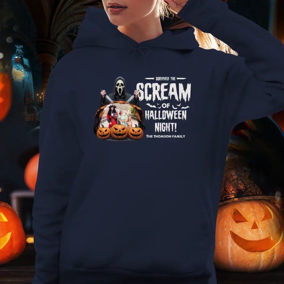 Survived The Scream - Custom Photo - Personalized Gifts For Family - T-shirt