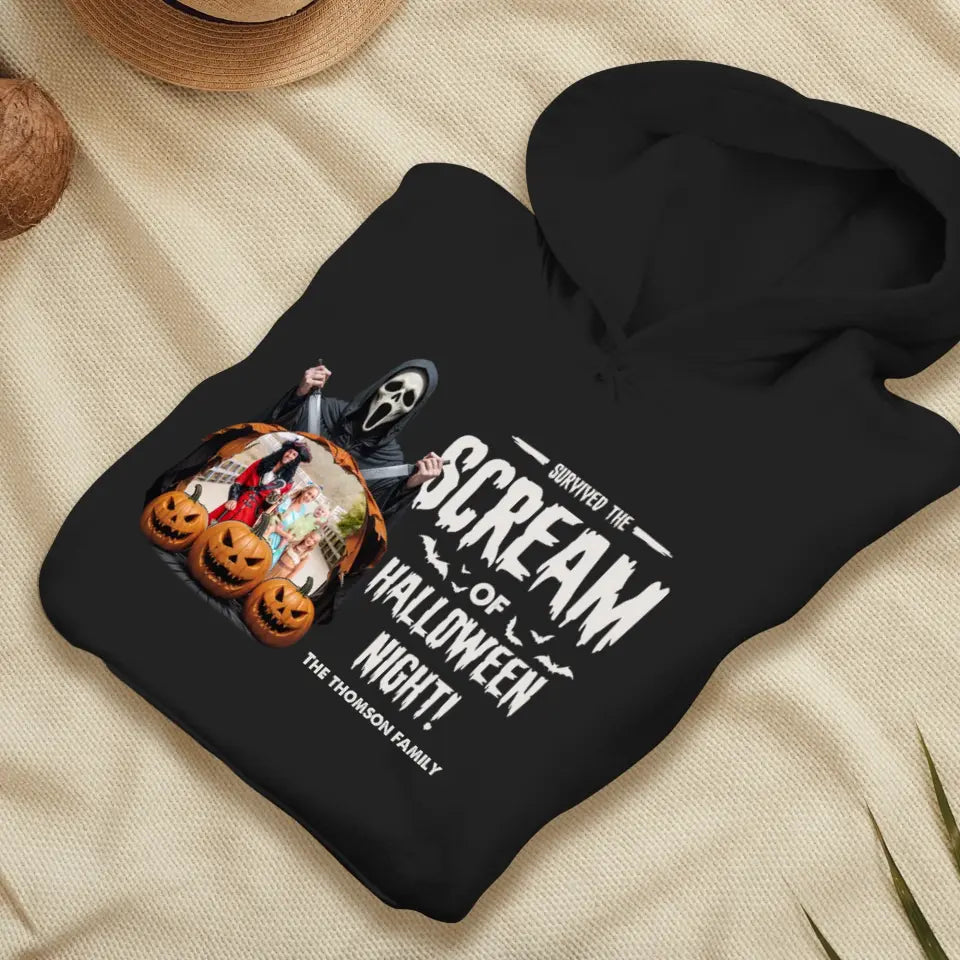 Survived The Scream - Custom Photo - Personalized Gifts For Family - T-shirt