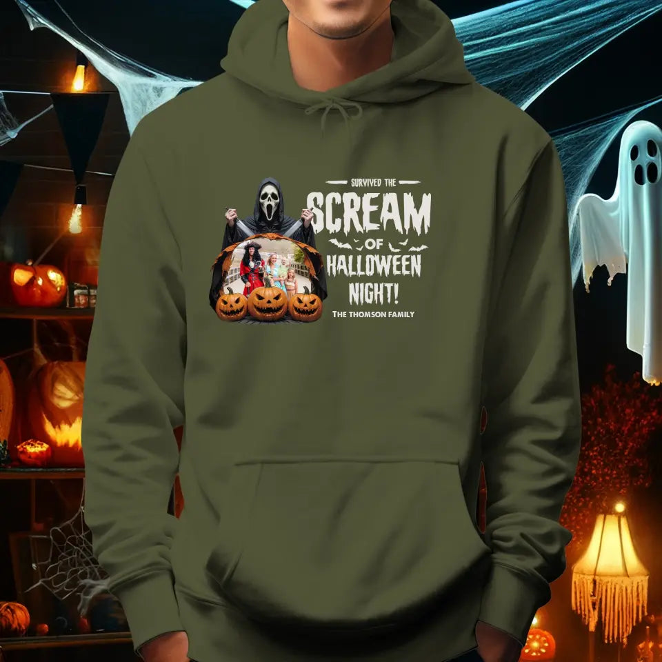 Survived The Scream - Custom Photo - Personalized Gifts For Family - T-shirt