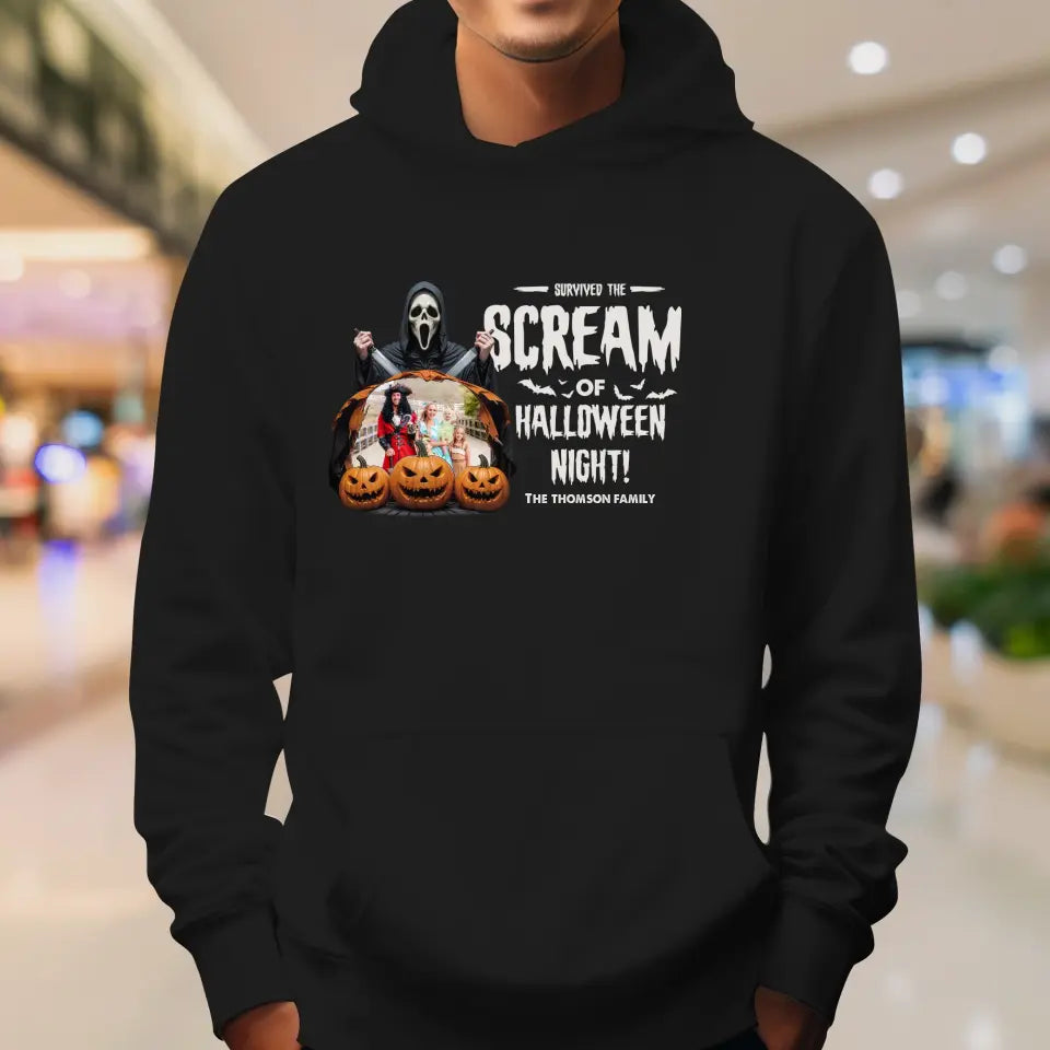 Survived The Scream - Custom Photo - Personalized Gifts For Family - Hoodie