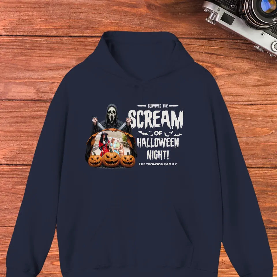 Survived The Scream - Custom Photo - Personalized Gifts For Family - Hoodie