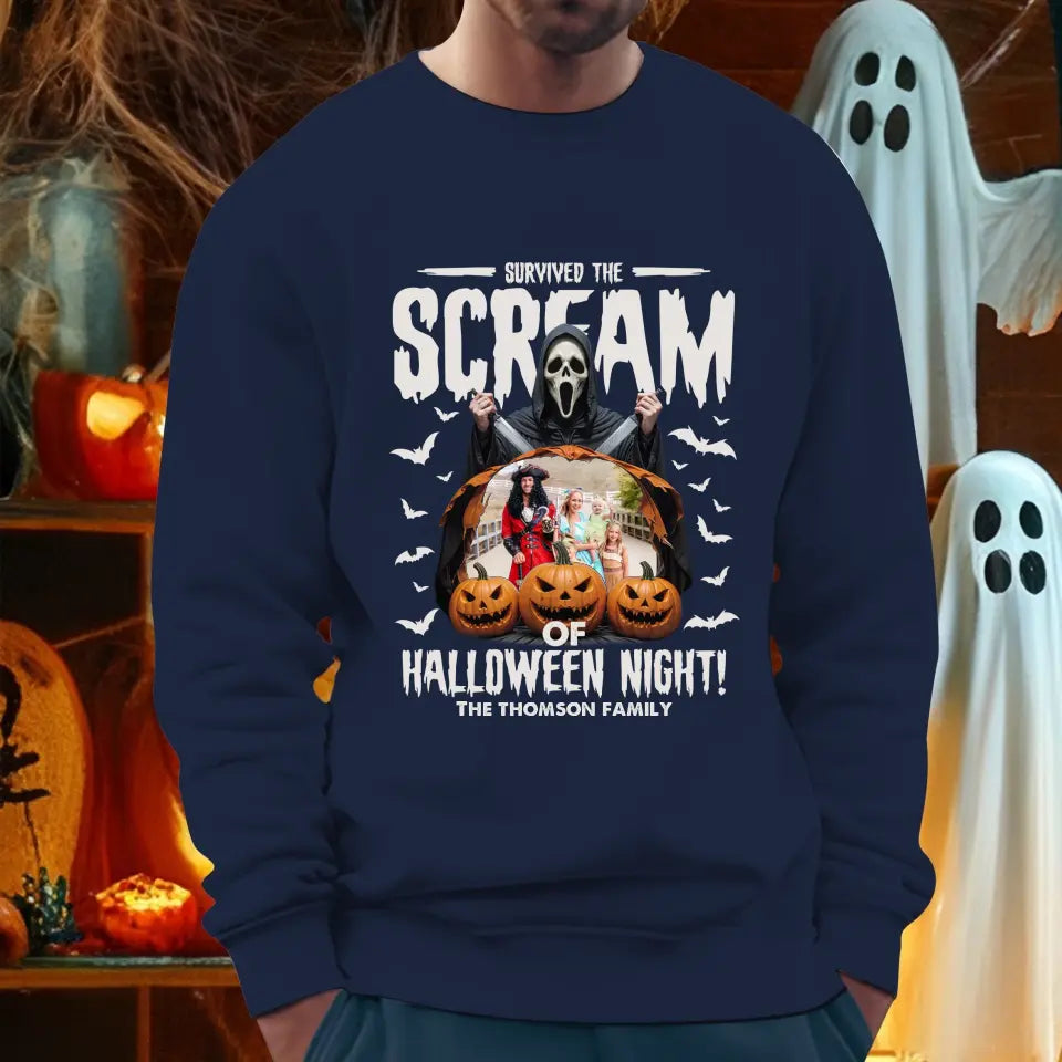 Survived The Scream - Custom Photo - Personalized Gifts For Family - Hoodie