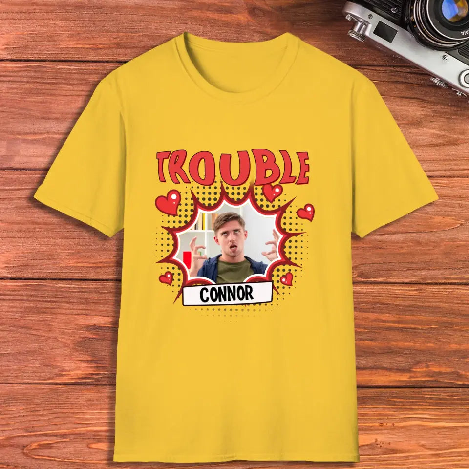 Where I Go Trouble Follows - Personalized Gifts For Couples - Unisex T-Shirt