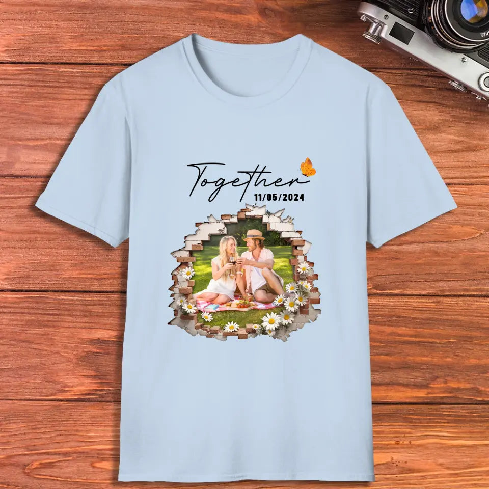 Better Together - Custom Photo - Personalized Gifts for Couples - T-Shirt