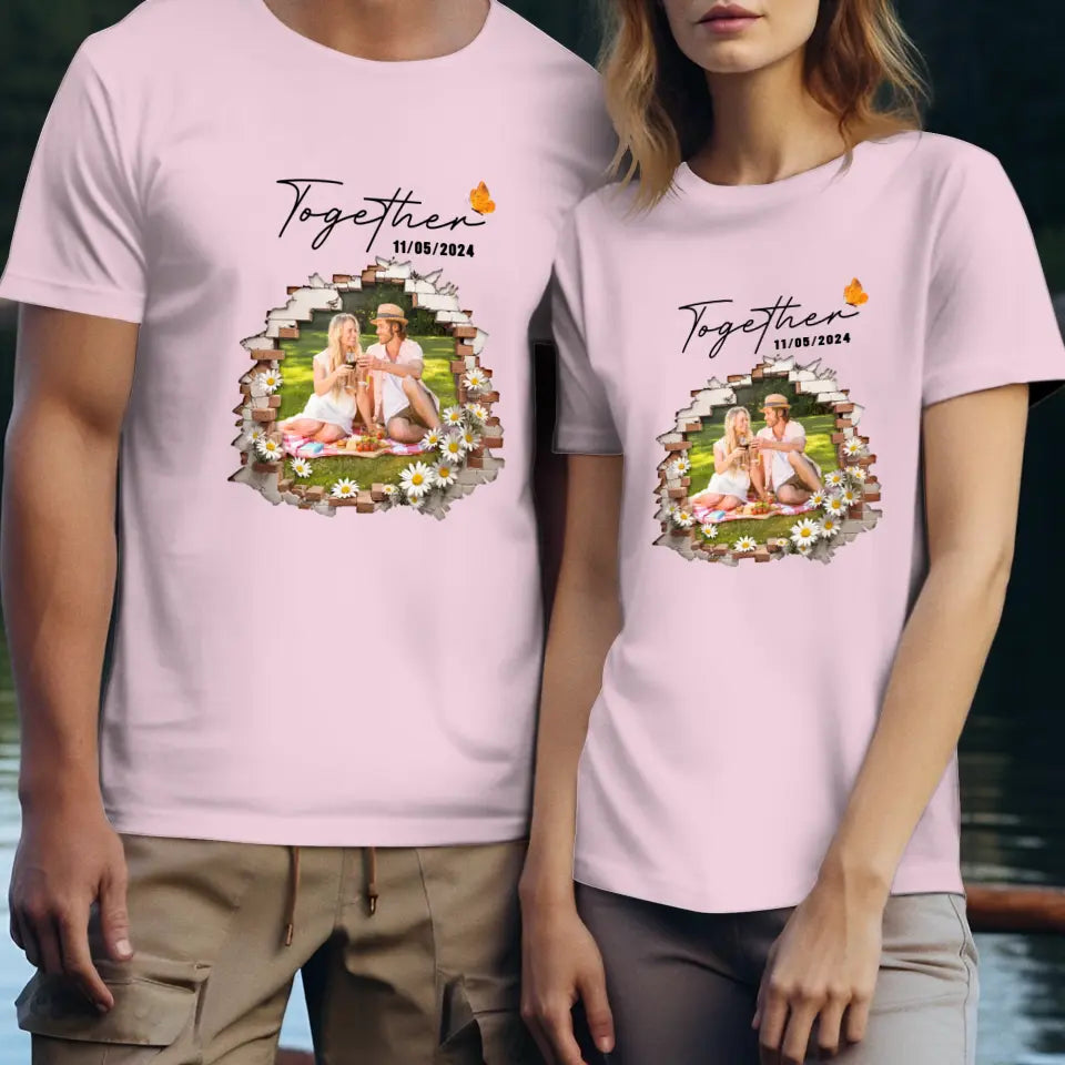 Better Together - Custom Photo - Personalized Gifts for Couples - T-Shirt