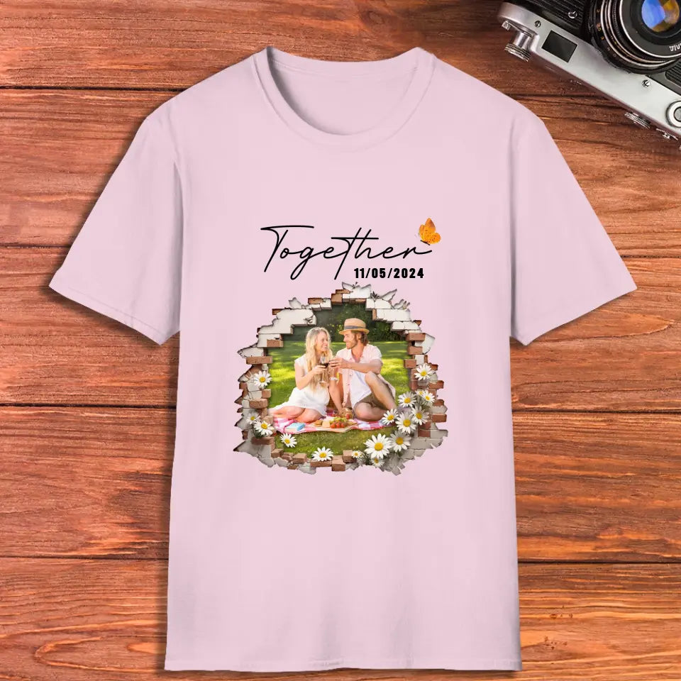 Better Together - Custom Photo - Personalized Gifts for Couples - T-Shirt