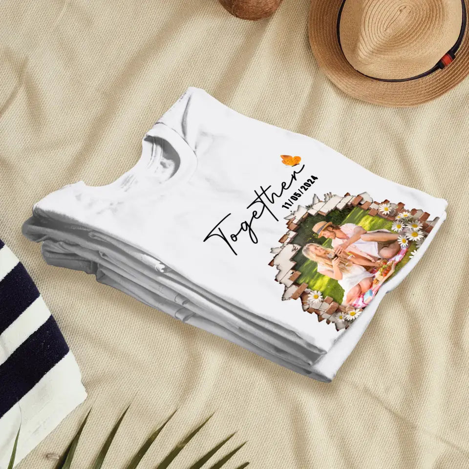 Better Together - Custom Photo - Personalized Gifts for Couples - T-Shirt