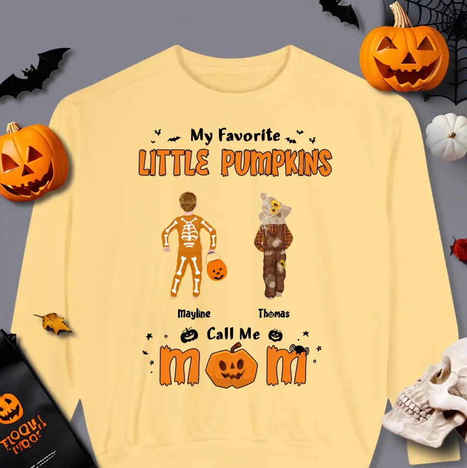 My Favorite Little Pumpkins - Custom Name - Personalized Gifts For Family - Hoodie