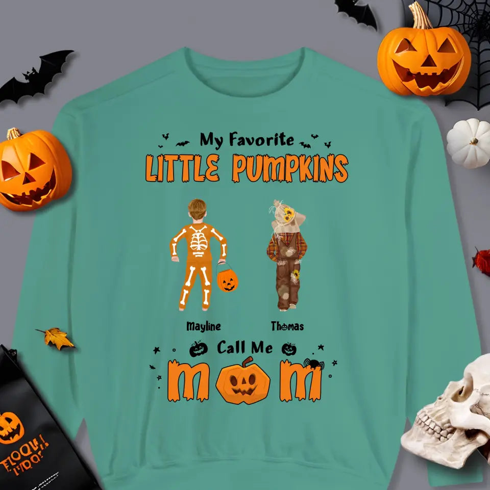 My Favorite Little Pumpkins - Custom Name - Personalized Gifts For Family - Hoodie