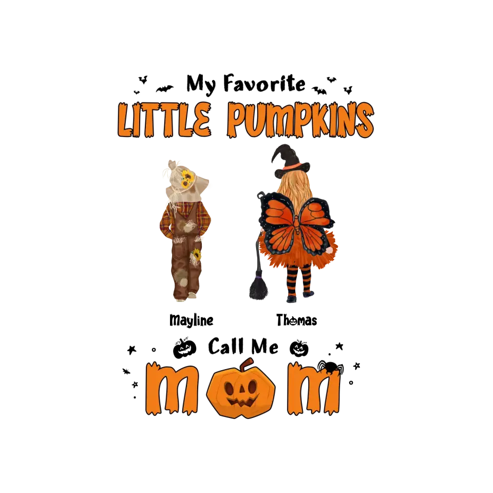 My Favorite Little Pumpkins - Custom Name - Personalized Gifts For Family - Hoodie