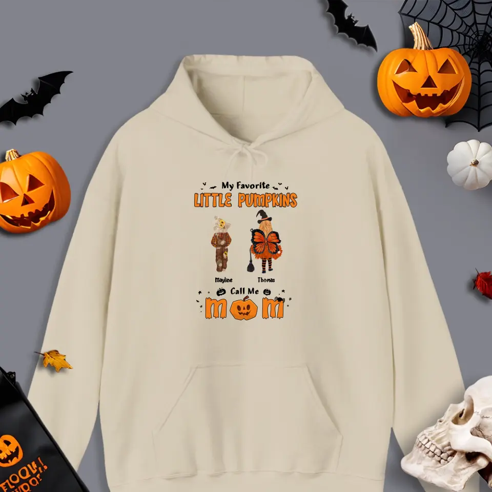 My Favorite Little Pumpkins - Custom Name - Personalized Gifts For Family - Hoodie