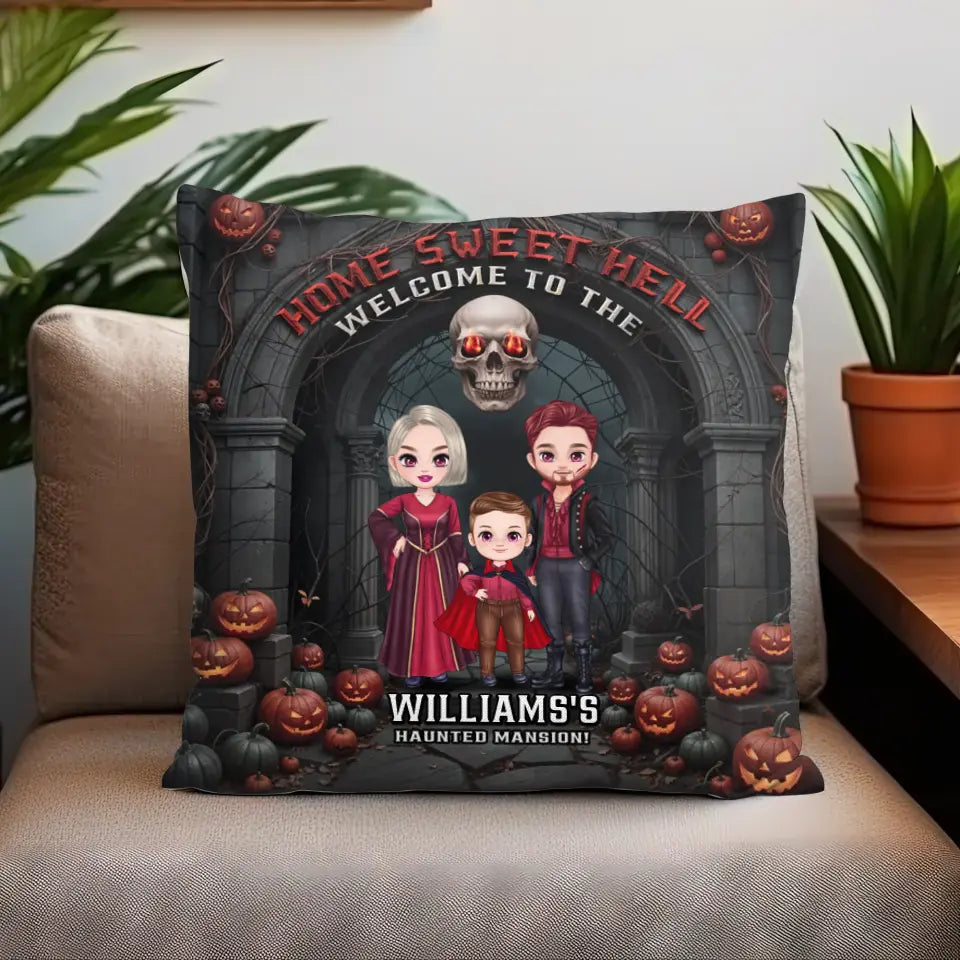 Home Sweet Hell - Custom Name - Personalized Gifts For Family - Pillow