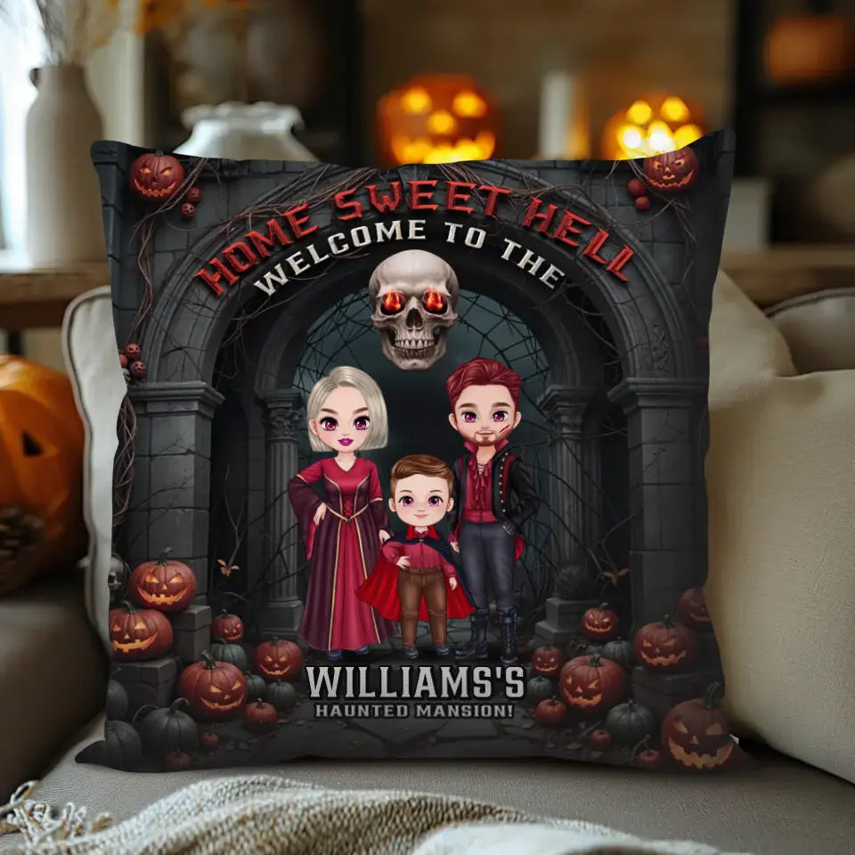 Home Sweet Hell - Custom Name - Personalized Gifts For Family - Pillow