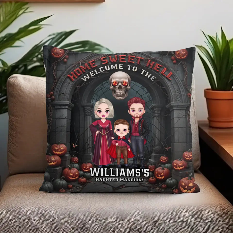 Home Sweet Hell - Custom Name - Personalized Gifts For Family - Pillow