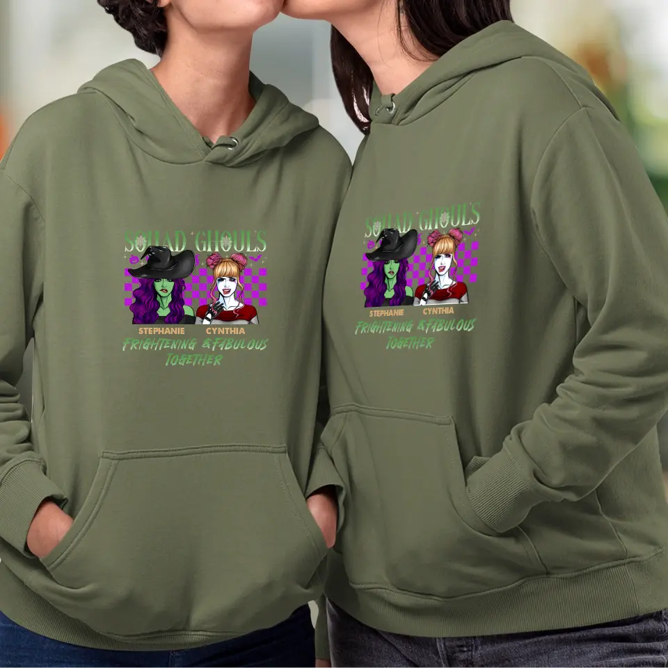 Squad Ghouls - Custom Name - Personalized Gifts For Bestie - Hoodie