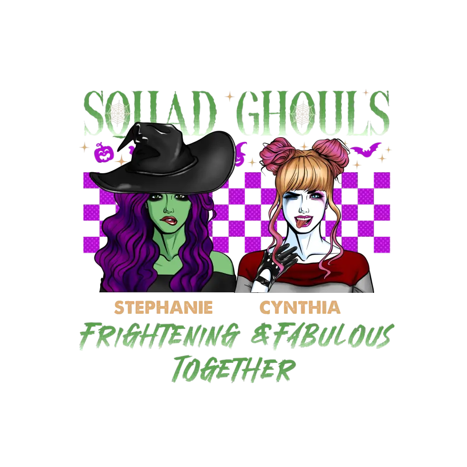 Squad Ghouls - Custom Name - Personalized Gifts For Bestie - Hoodie