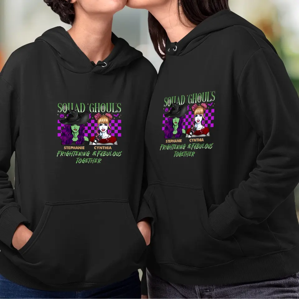 Squad Ghouls - Custom Name - Personalized Gifts For Bestie - Hoodie