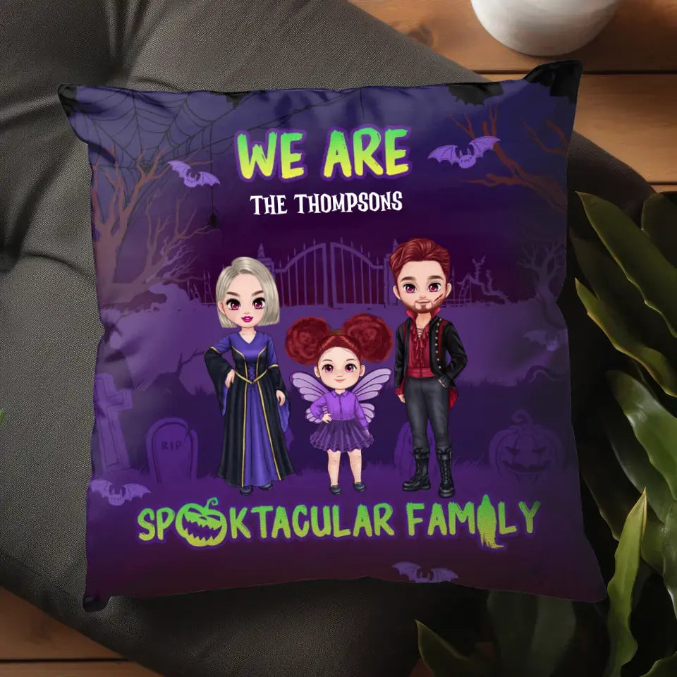 Spooktacular Family - Custom Name - Personalized Gifts For Family - Pillow