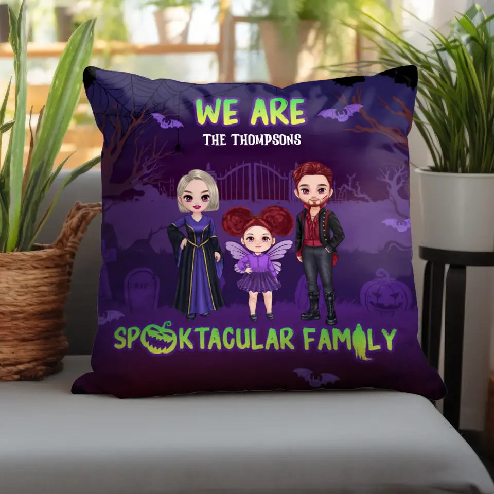 Spooktacular Family - Custom Name - Personalized Gifts For Family - Pillow