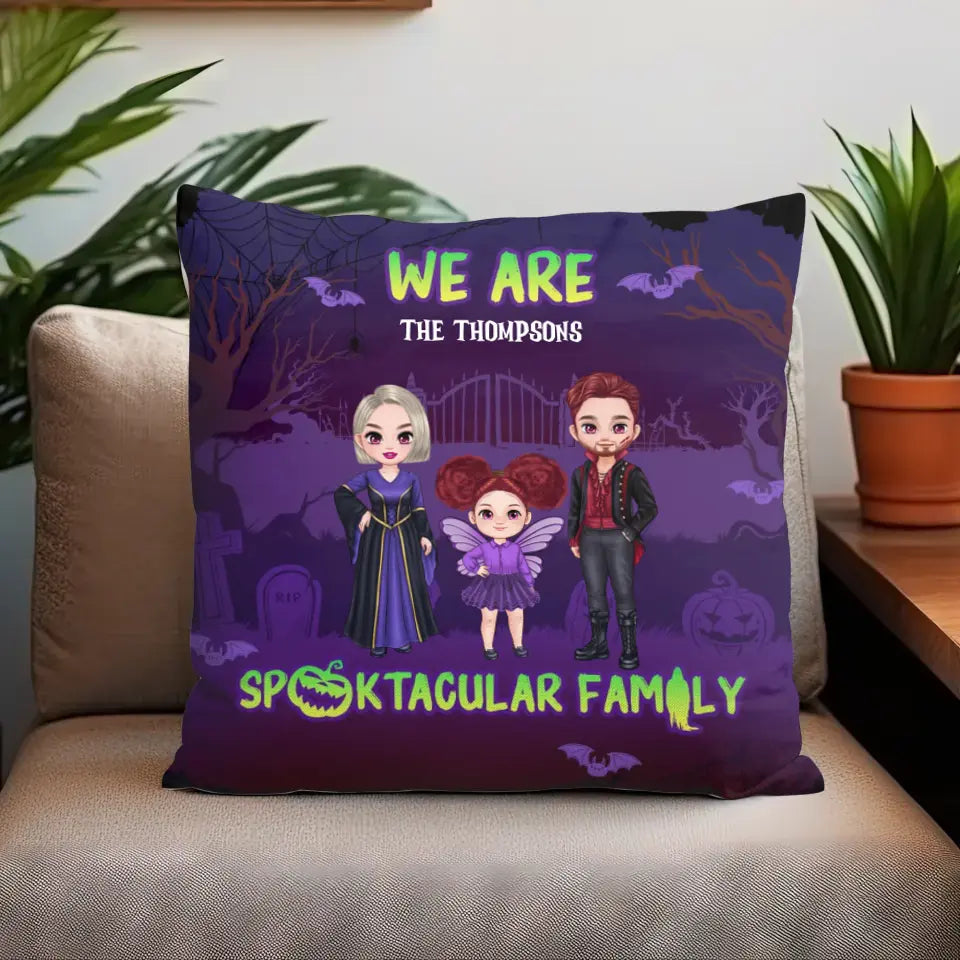 Spooktacular Family - Custom Name - Personalized Gifts For Family - Pillow