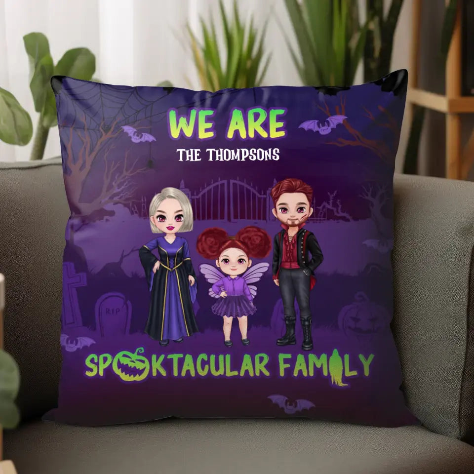 Spooktacular Family - Custom Name - Personalized Gifts For Family - Pillow