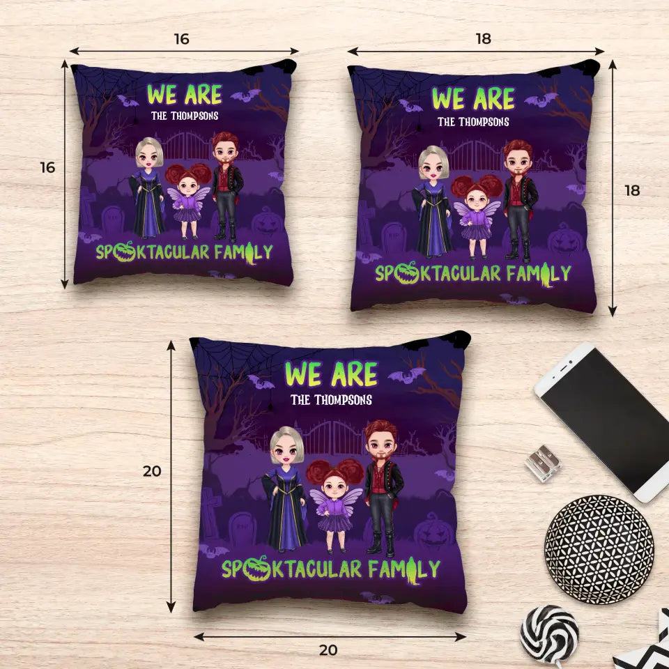 Spooktacular Family - Custom Name - Personalized Gifts For Family - Pillow