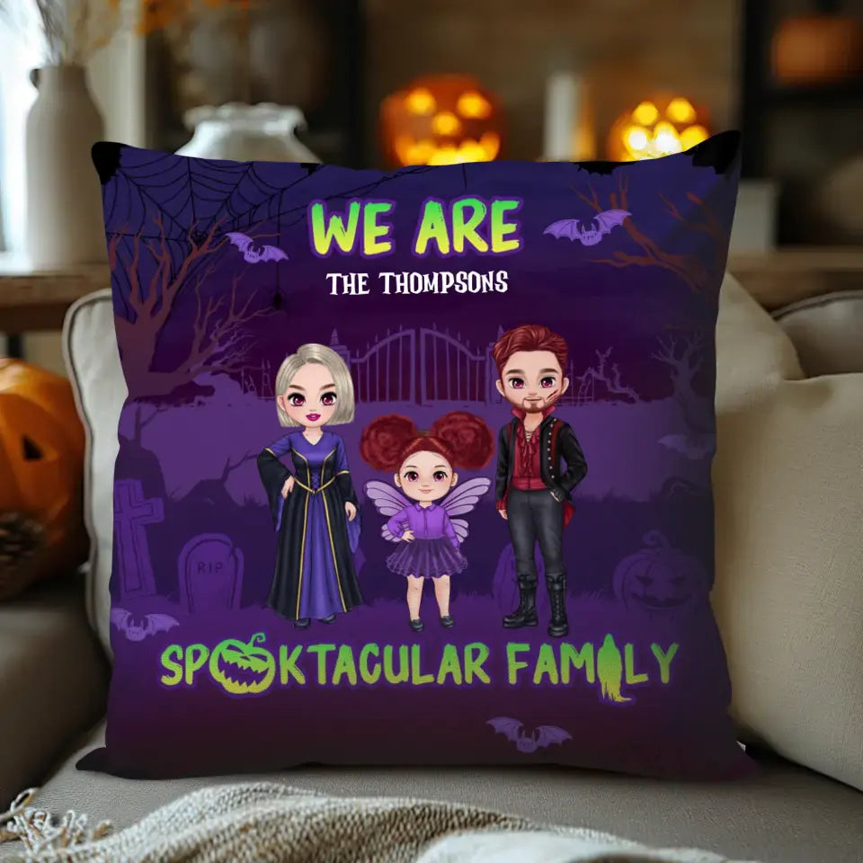 Spooktacular Family - Custom Name - Personalized Gifts For Family - Pillow