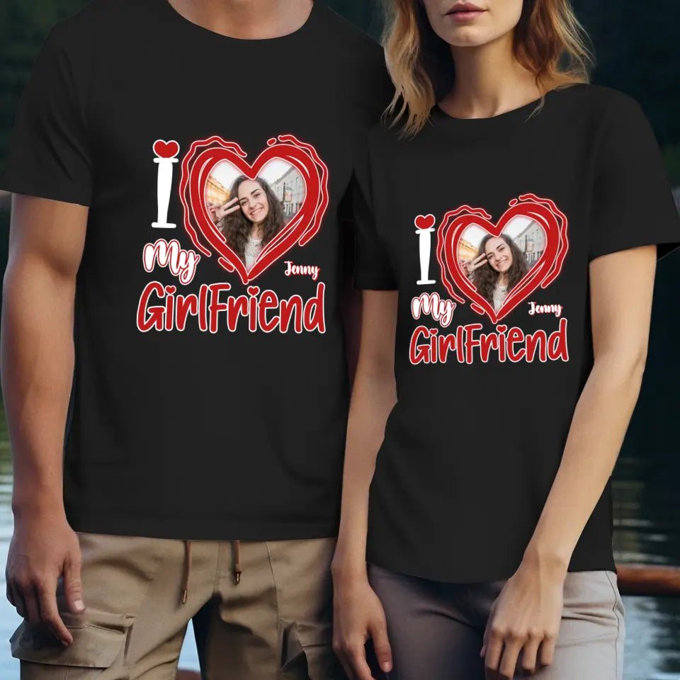 I Love My Girlfriend - Personalized Gifts For Couples - Unisex T-shirt