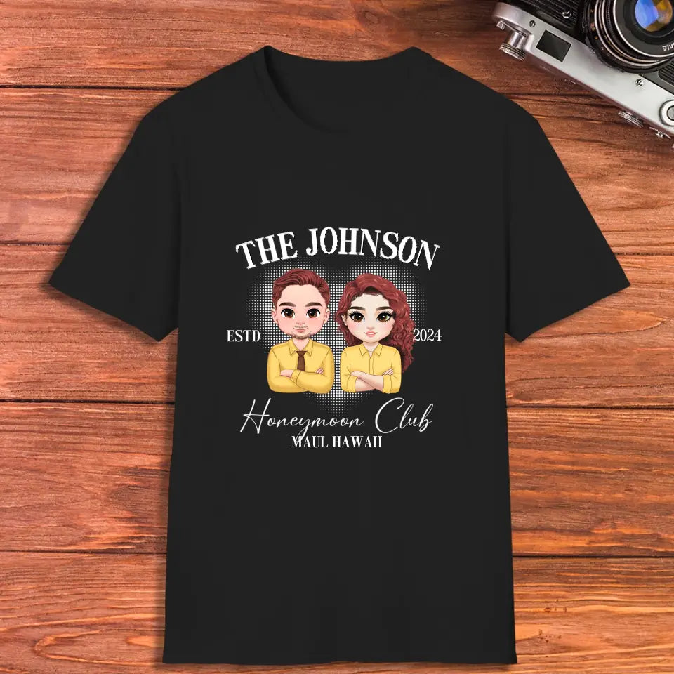 Honeymoon Club - Custom Year - Personalized Gifts For Couple - T-Shirt