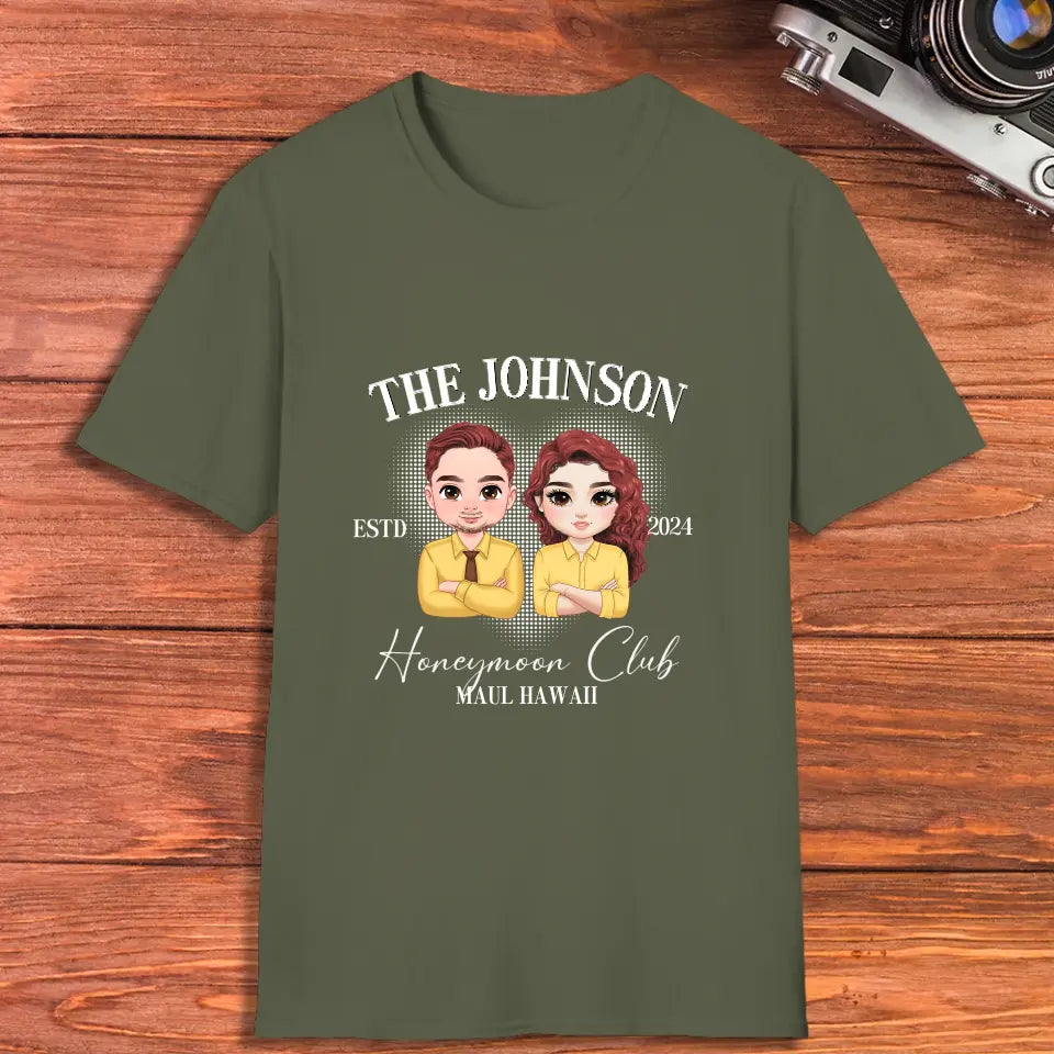 Honeymoon Club - Custom Year - Personalized Gifts For Couple - T-Shirt