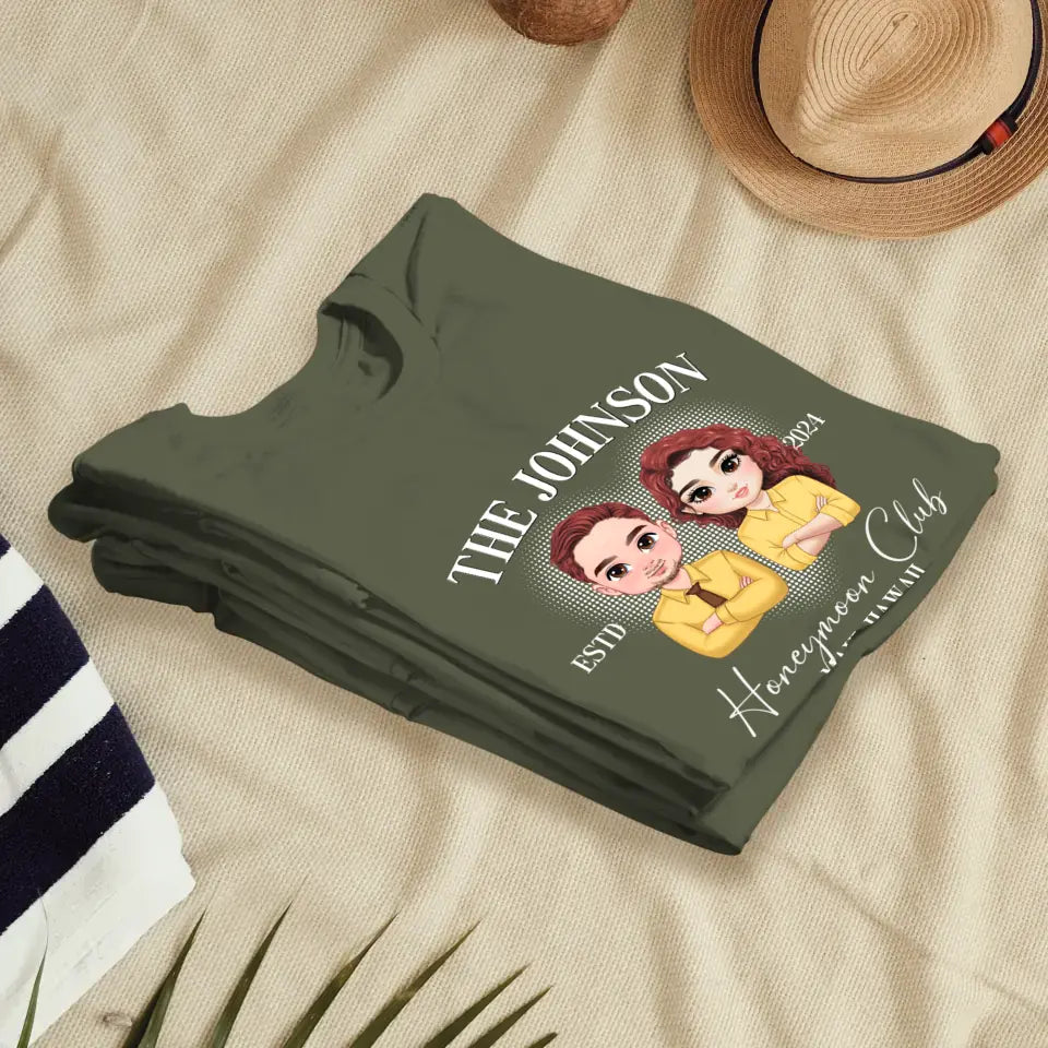 Honeymoon Club - Custom Year - Personalized Gifts For Couple - T-Shirt