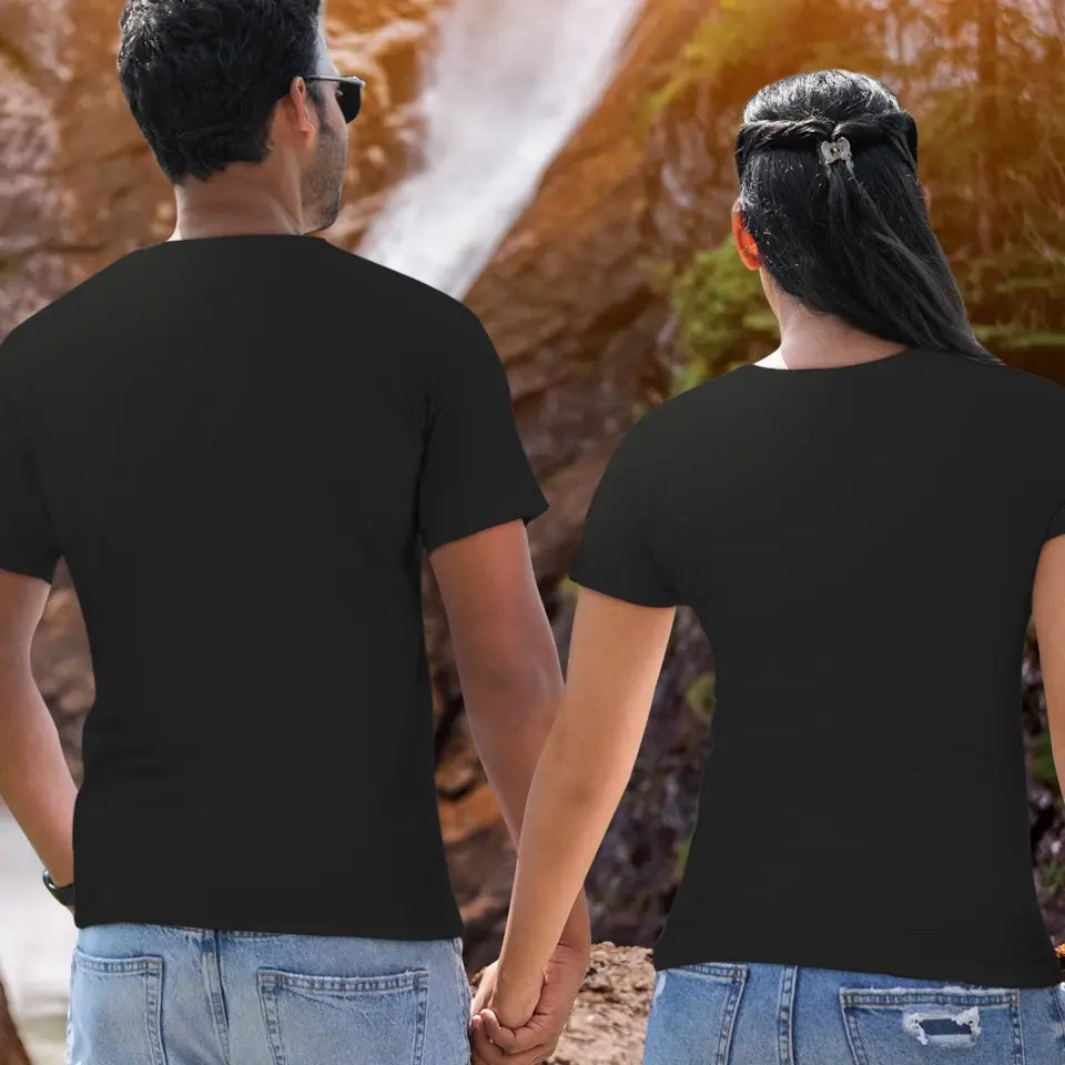 I Asked - Custom Photo - Personalized Gifts for Couples - Unisex T-Shirt