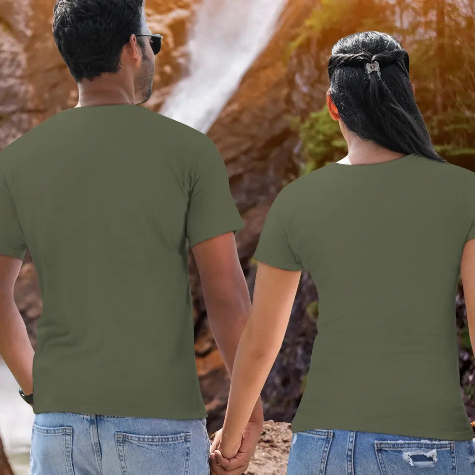 I Asked - Custom Photo - Personalized Gifts for Couples - Unisex T-Shirt