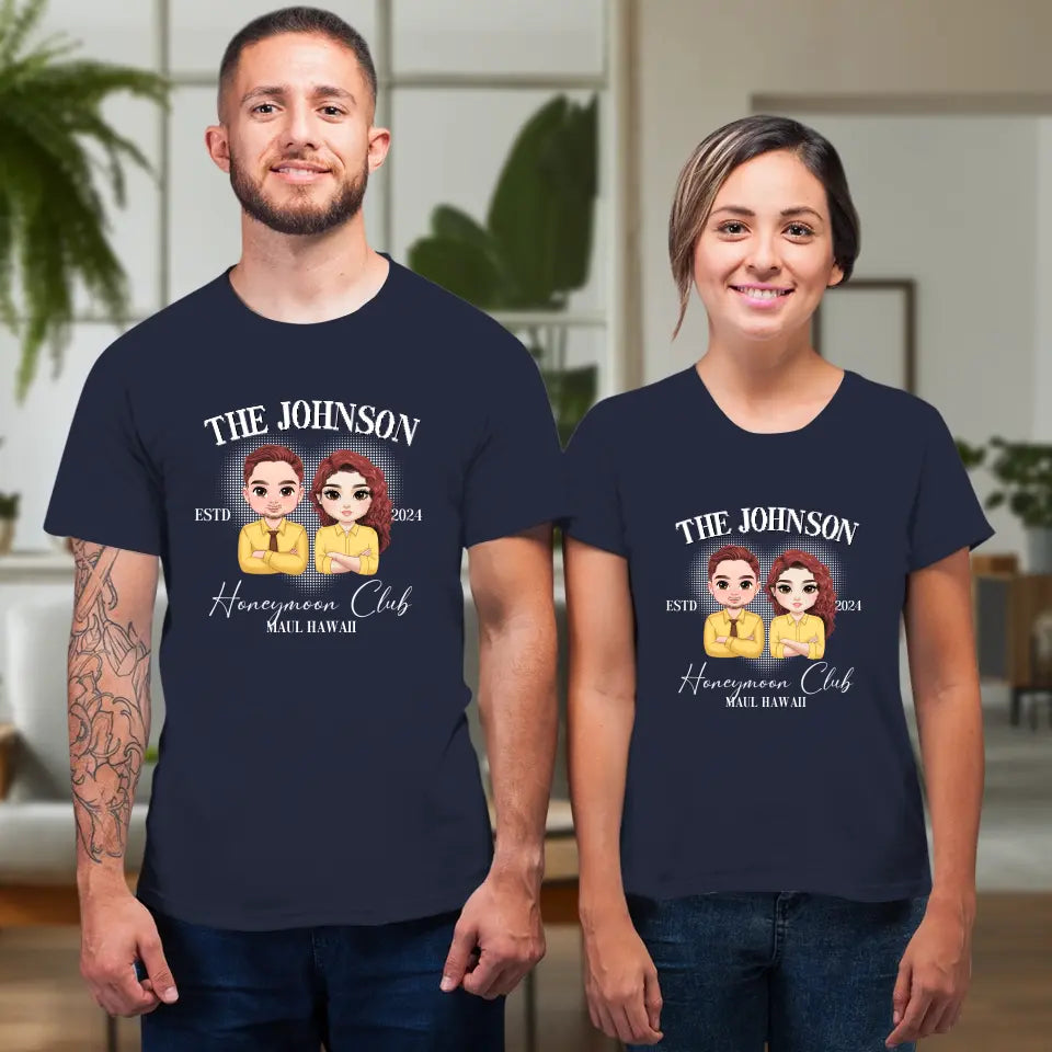 Honeymoon Club - Custom Year - Personalized Gifts For Couple - T-Shirt