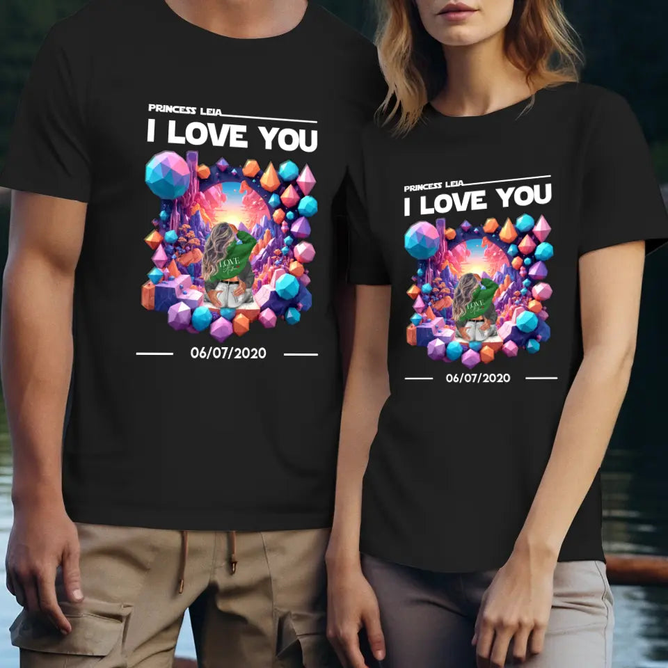 I Love You - Custom Date - Personalized Gifts for Couples - T-Shirt