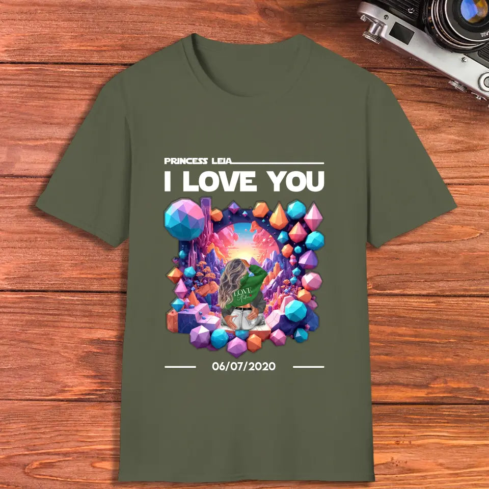 I Love You - Custom Date - Personalized Gifts for Couples - T-Shirt