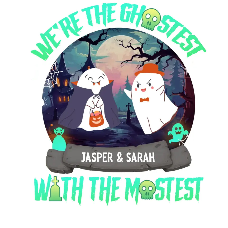 We're The Ghostest - Custom Name - Personalized Gifts for Couples - T-Shirt