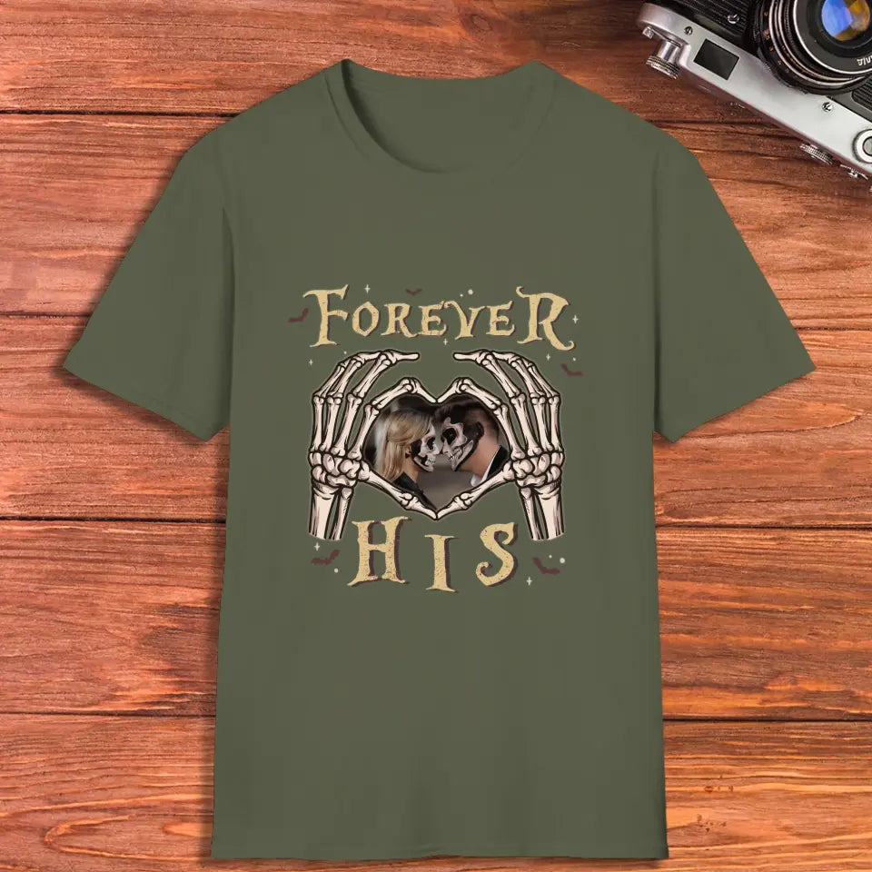 Forever Her - Custom Photo - Personalized Gifts For Couple - T-shirt