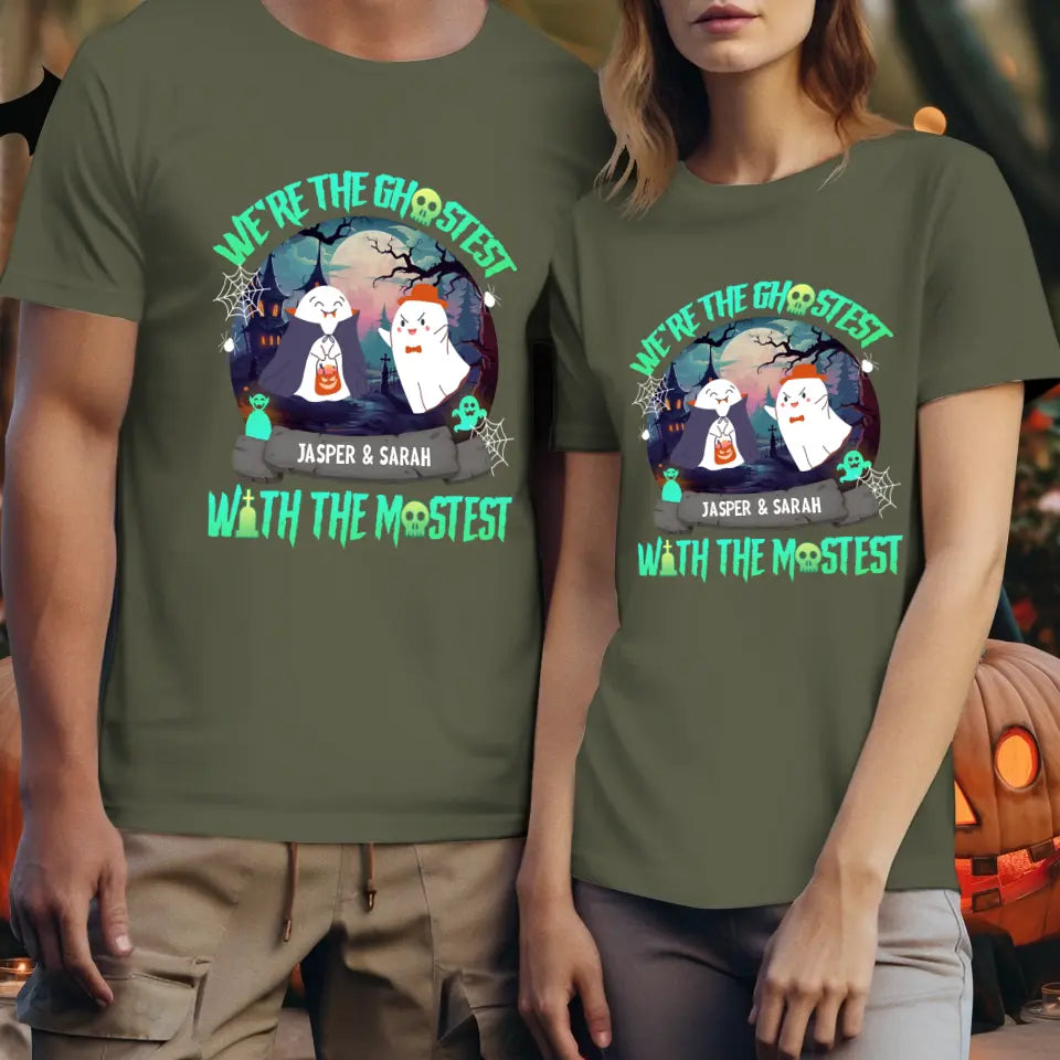 We're The Ghostest - Custom Name - Personalized Gifts for Couples - T-Shirt