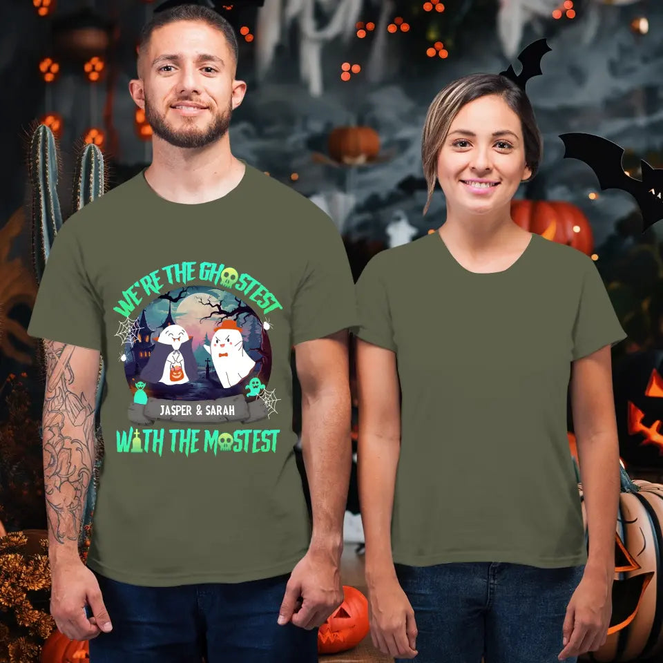 We're The Ghostest - Custom Name - Personalized Gifts for Couples - T-Shirt