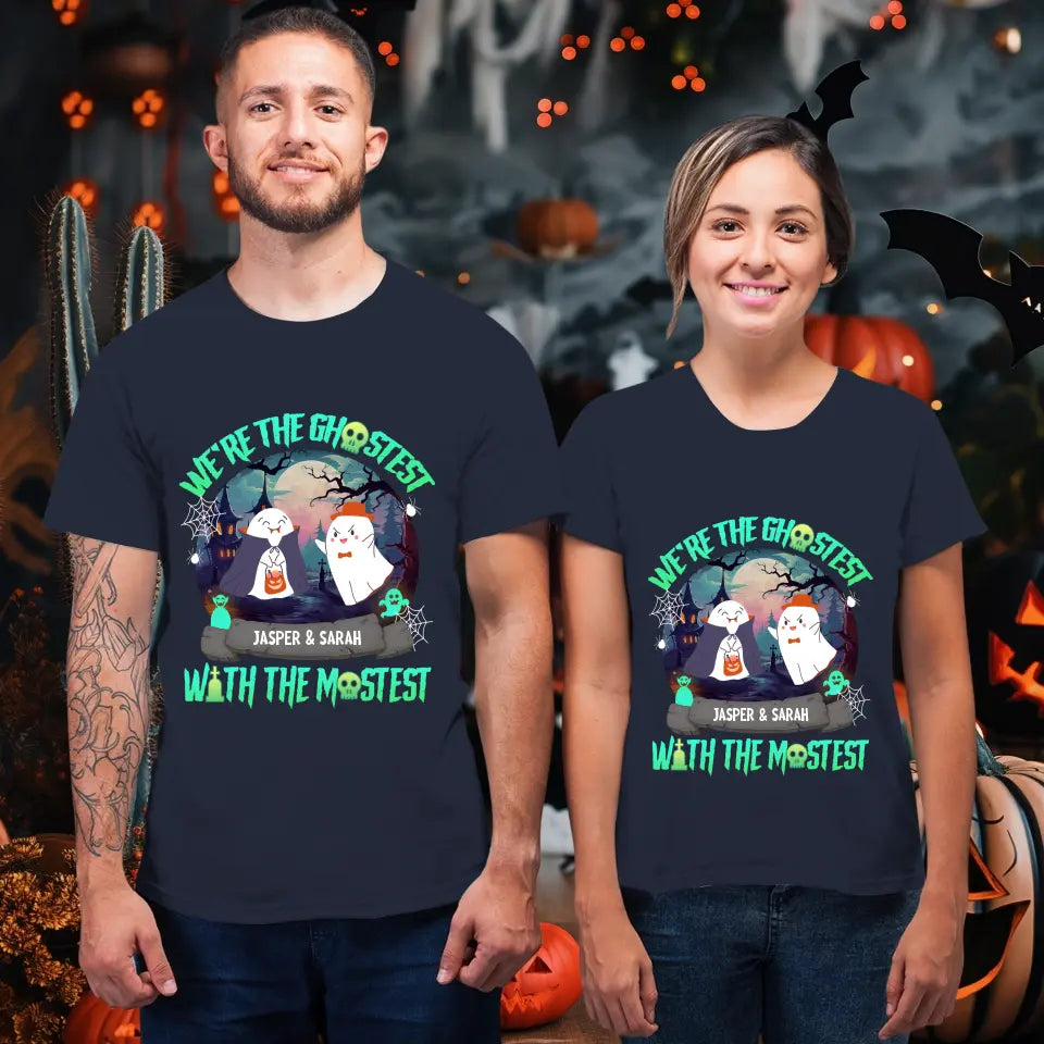 We're The Ghostest - Custom Name - Personalized Gifts for Couples - T-Shirt